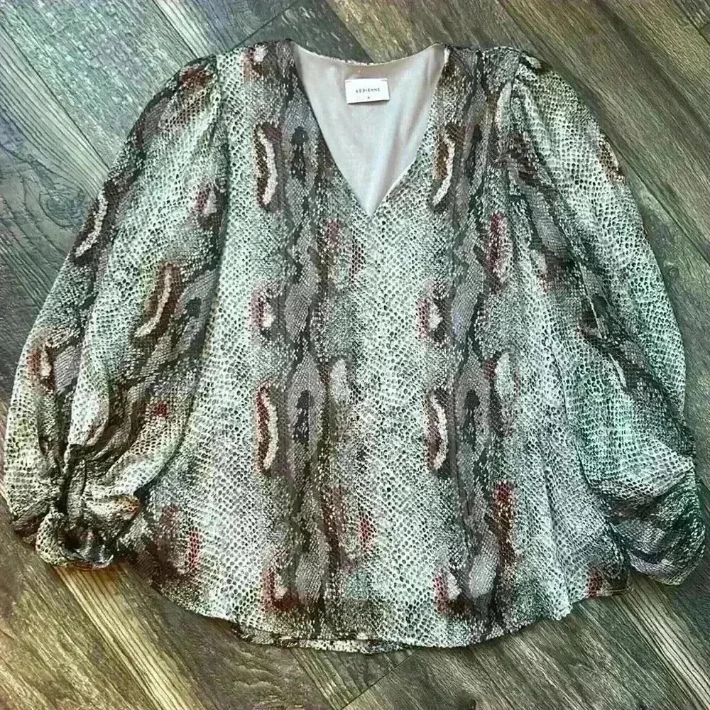 Adrienne Snake Print Blouse